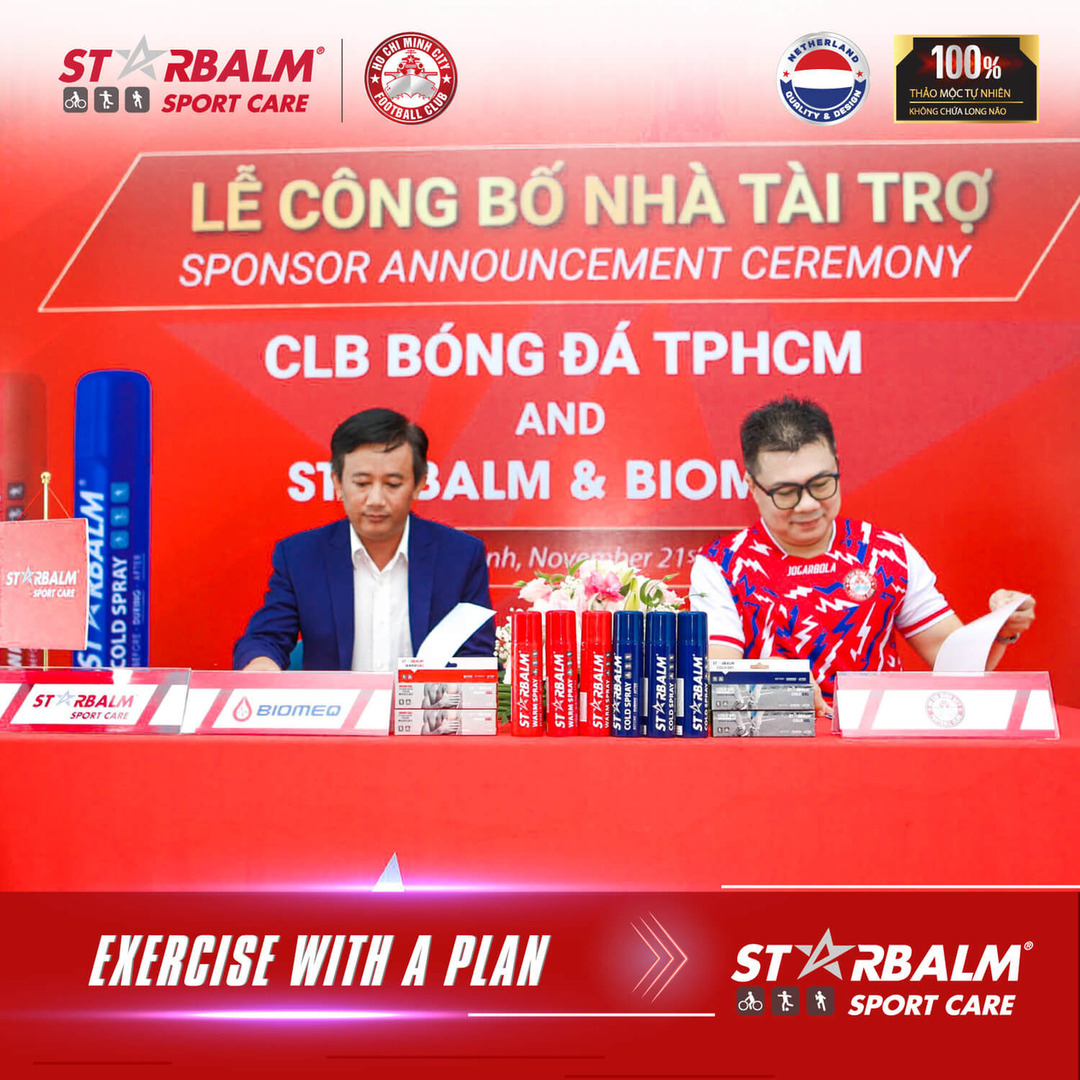 STARBALM CHĂM SÓC SỨC KHỎE THỂ THAO CHO CÁC CẦU THỦ CLB BÓNG ĐÁ TP HỒ CHÍ MINH 1