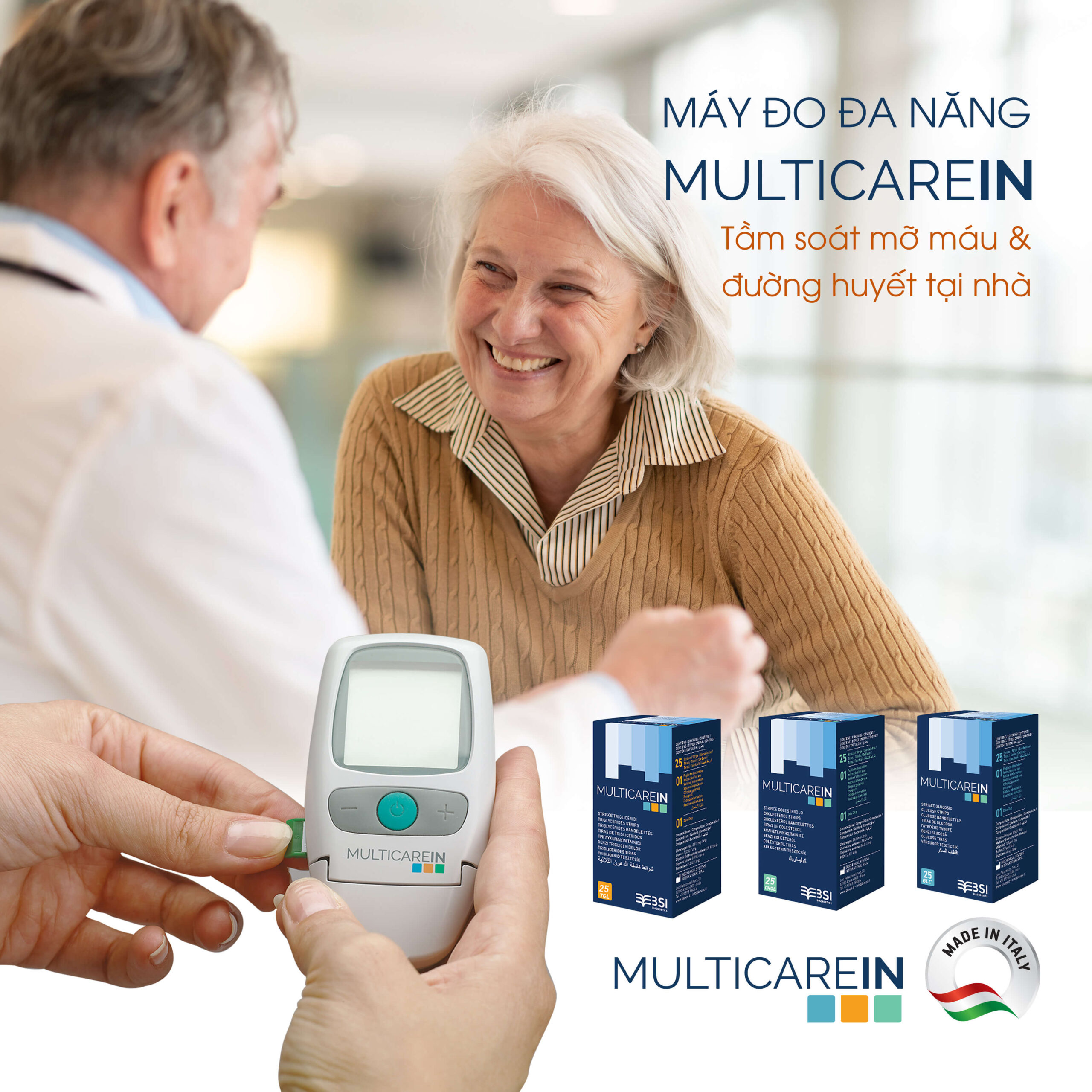 MÁY ĐO ĐƯỜNG HUYẾT VÀ MỠ MÁU MULTICARIN 1